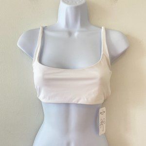 Dippin Daisys Scoop Neck Twist Back Bandeau Bikini Top White Small